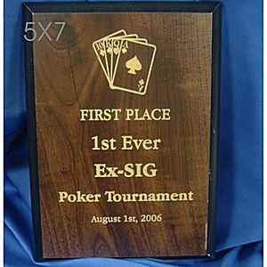 P2354 - 5X7 Plaque, engraved directly with laser point.