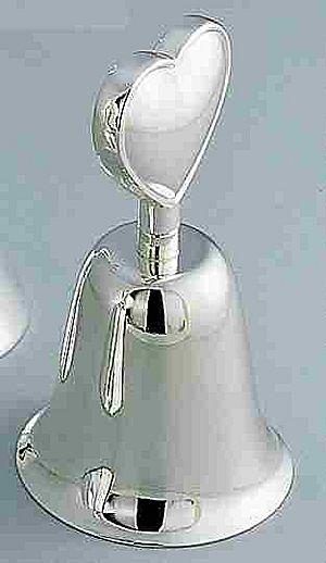 Heart Bell - CG03262 - Silver plated heart bell