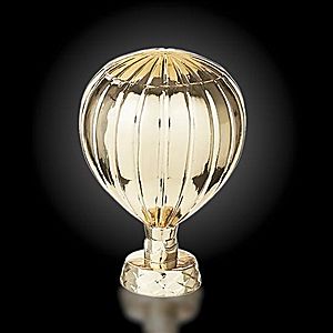 Hot air trophy - Boasting / Bragging trophy RS024951 - High quality goldtone metal hot air balloon, mounted on base