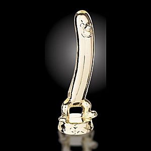 Hot Dog Trophy RS035621 - High quality goldtone metal figure, mounted on base.
