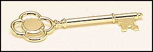 51 Ceremonial Key - Goldtone Plated Key with solid brass engraving disc.