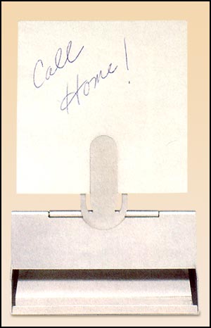 T-516 Post it holder - Post-it memo holder, holds 3x3 paper with optional engraveable plate.