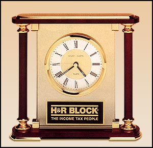 bc896 - traditional clock with polished brass and cherry wood finished accents