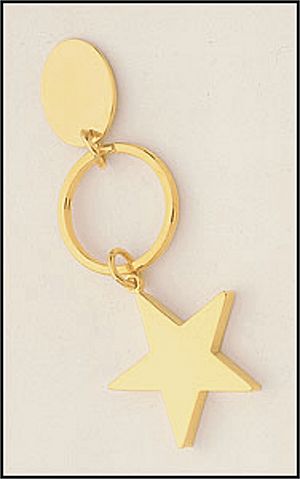 Star keyring pk22 - Star keyring with engraving plate