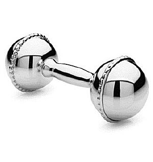 Cunill baby rattle - Sterling silver baby rattle.