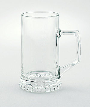 Bier Glass Mug - CG11070 - 16 oz Bier tankard, glass, engravable