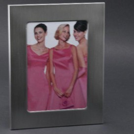 cg2411 - brushed finish silhouette frame comes in various sizes: 3X5 in. and larger.