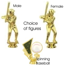 baseball trophy  - softball trophy - Customize your trophy: choose your figure and your base and we'll put them together for you.
