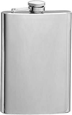 Flask F215 - 9 oz Stainless Steel Flask with High Polish