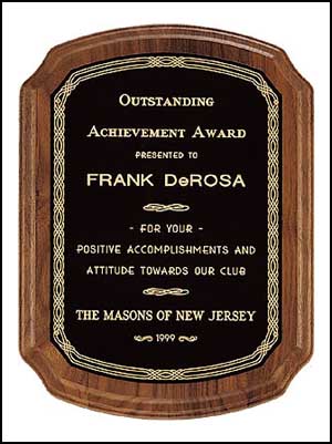 p108 - American walnut with solid brass plate.  Available in 5 sizes: 5 X 7 in or larger.